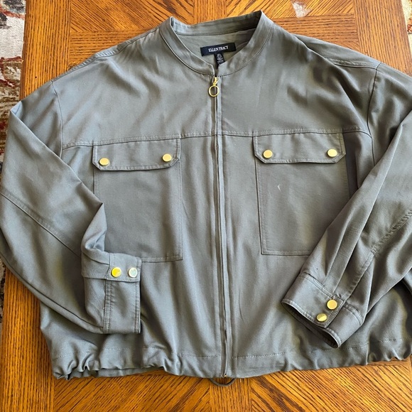 Ellen Tracy Full Zip Bomber Jacket - Picture 5 of 8